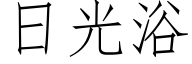 日光浴 (仿宋矢量字庫)