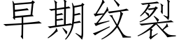 早期纹裂 (仿宋矢量字库)