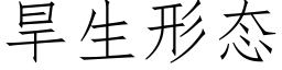 旱生形态 (仿宋矢量字库)