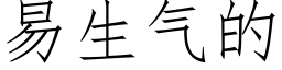 易生氣的 (仿宋矢量字庫)