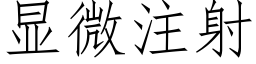 显微注射 (仿宋矢量字库)