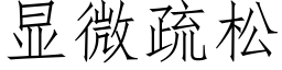 顯微疏松 (仿宋矢量字庫)