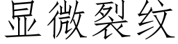 顯微裂紋 (仿宋矢量字庫)