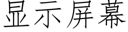 顯示屏幕 (仿宋矢量字庫)