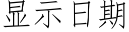 顯示日期 (仿宋矢量字庫)