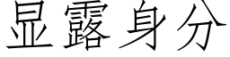 顯露身分 (仿宋矢量字庫)