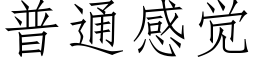 普通感觉 (仿宋矢量字库)