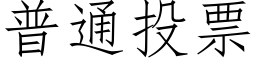 普通投票 (仿宋矢量字库)