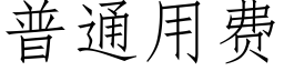 普通用費 (仿宋矢量字庫)