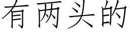 有兩頭的 (仿宋矢量字庫)