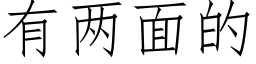 有兩面的 (仿宋矢量字庫)