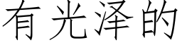 有光泽的 (仿宋矢量字库)