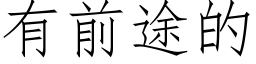 有前途的 (仿宋矢量字庫)