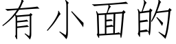 有小面的 (仿宋矢量字庫)