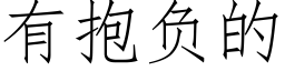 有抱負的 (仿宋矢量字庫)