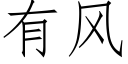 有风 (仿宋矢量字库)