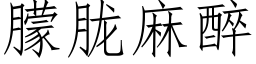 朦胧麻醉 (仿宋矢量字庫)