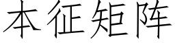 本征矩阵 (仿宋矢量字库)