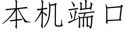 本機端口 (仿宋矢量字庫)