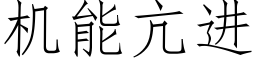 机能亢进 (仿宋矢量字库)