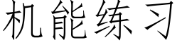 机能练习 (仿宋矢量字库)