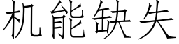 機能缺失 (仿宋矢量字庫)