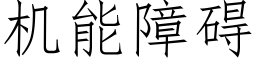 機能障礙 (仿宋矢量字庫)