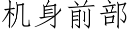 機身前部 (仿宋矢量字庫)