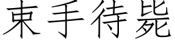 束手待毙 (仿宋矢量字库)