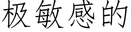 極敏感的 (仿宋矢量字庫)