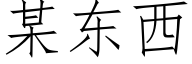 某東西 (仿宋矢量字庫)