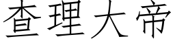 查理大帝 (仿宋矢量字库)