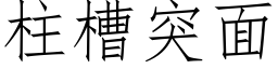 柱槽突面 (仿宋矢量字库)