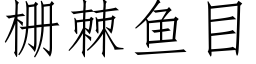 栅棘鱼目 (仿宋矢量字库)