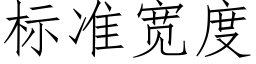 标準寬度 (仿宋矢量字庫)