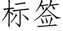 标簽 (仿宋矢量字庫)