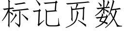 标記頁數 (仿宋矢量字庫)