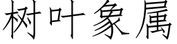 树叶象属 (仿宋矢量字库)