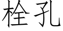 栓孔 (仿宋矢量字庫)