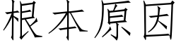 根本原因 (仿宋矢量字库)