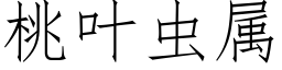 桃叶虫属 (仿宋矢量字库)