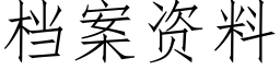 檔案資料 (仿宋矢量字庫)