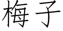 梅子 (仿宋矢量字庫)