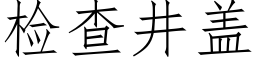 检查井盖 (仿宋矢量字库)