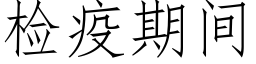 检疫期间 (仿宋矢量字库)