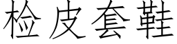 检皮套鞋 (仿宋矢量字库)