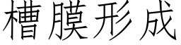 槽膜形成 (仿宋矢量字庫)