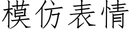 模仿表情 (仿宋矢量字庫)