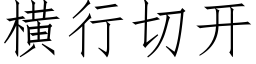 橫行切開 (仿宋矢量字庫)