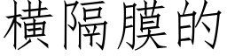 橫隔膜的 (仿宋矢量字庫)